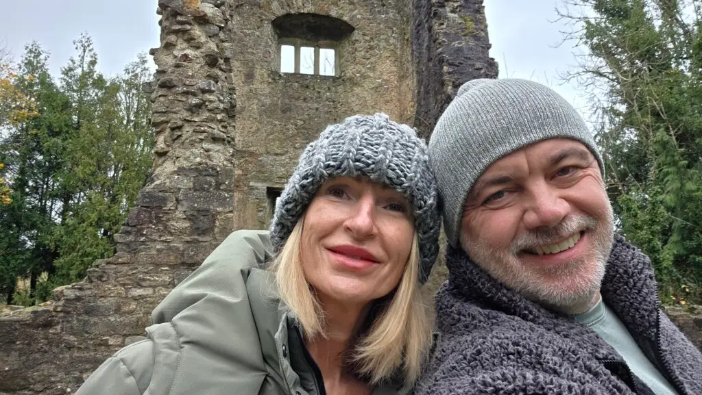 Me and Mrs M at Old Castle Archdale, in Enniskillen